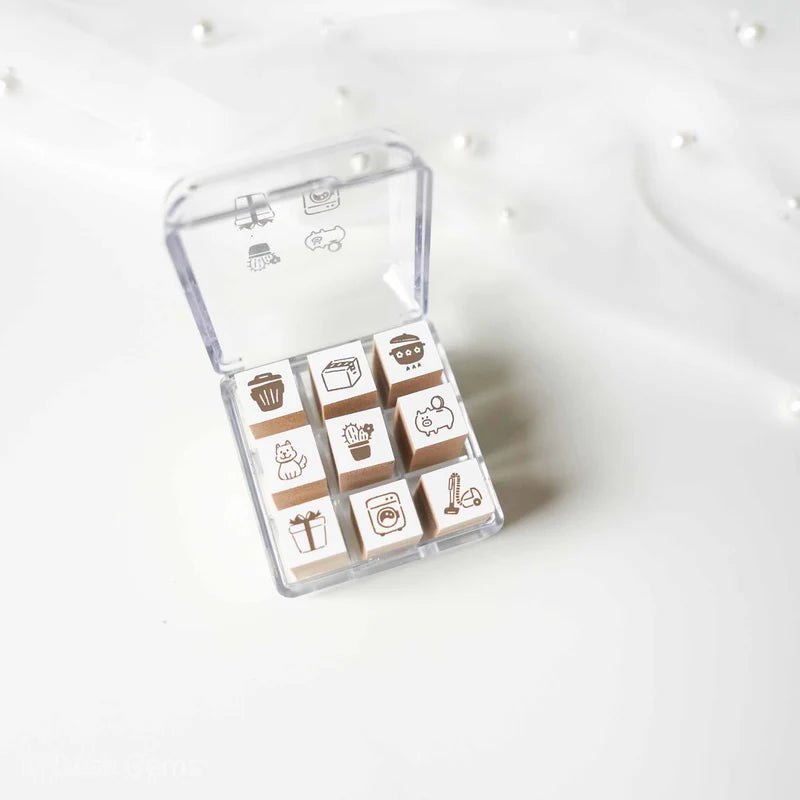 Beverly Planner Companion Mini Wood Stamp Set