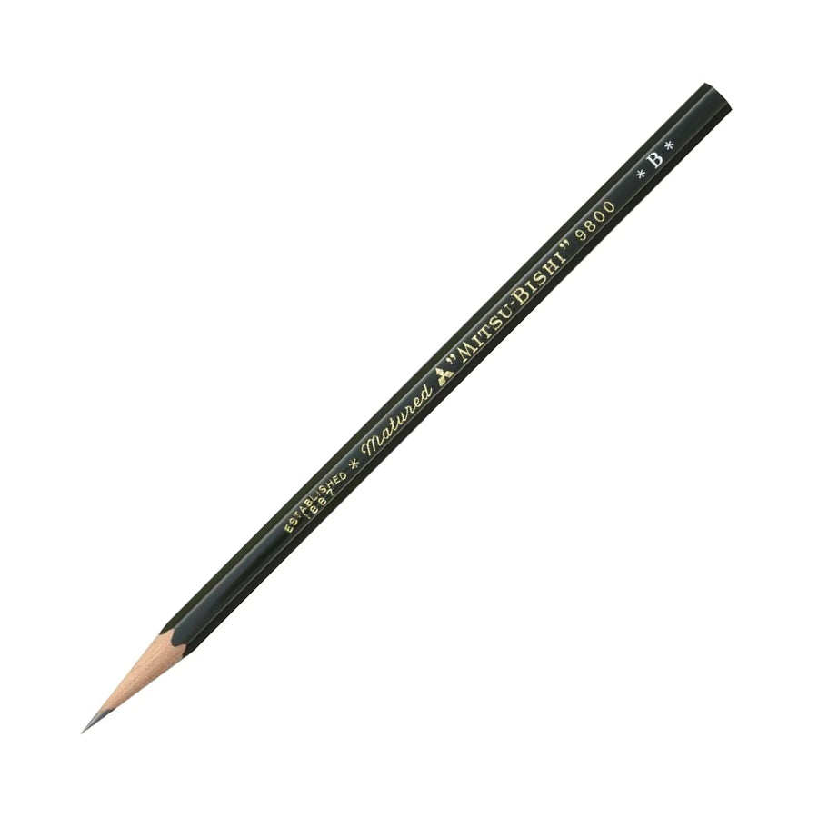 Uni 9800 Hexagon Axis Mitsubishi Pencils (Pack of 12)