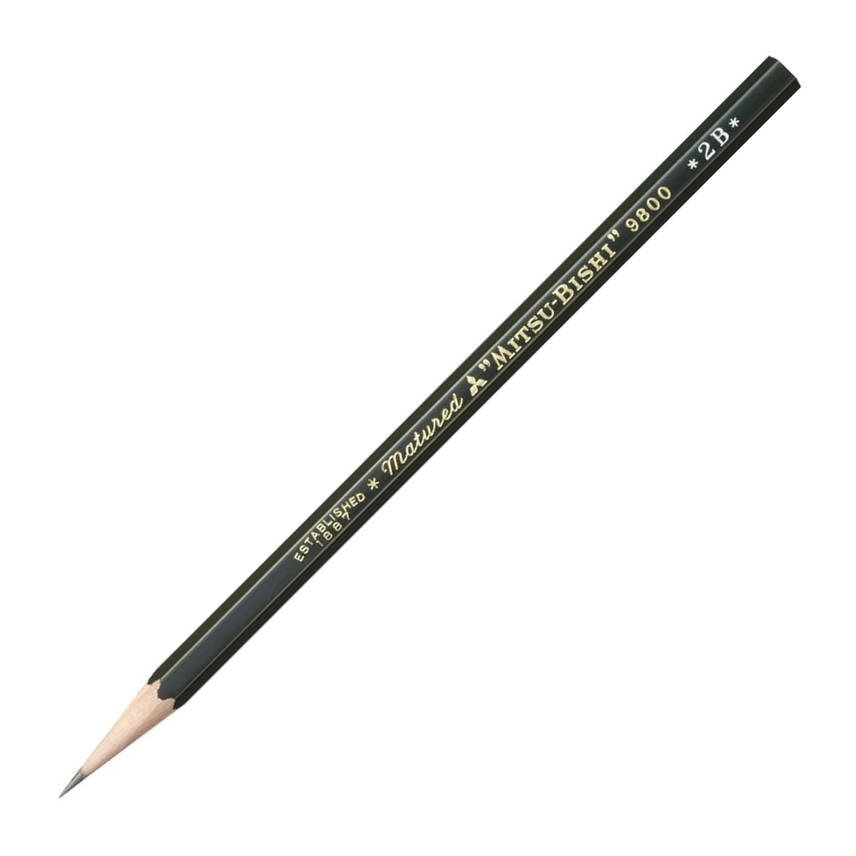 Uni 9800 Hexagon Axis Mitsubishi Pencils (Pack of 12)