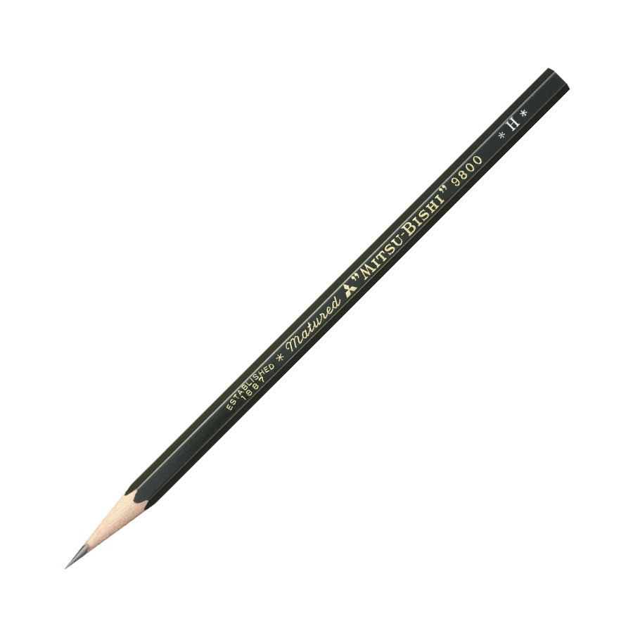 Uni 9800 Hexagon Axis Mitsubishi Pencils (Pack of 12)