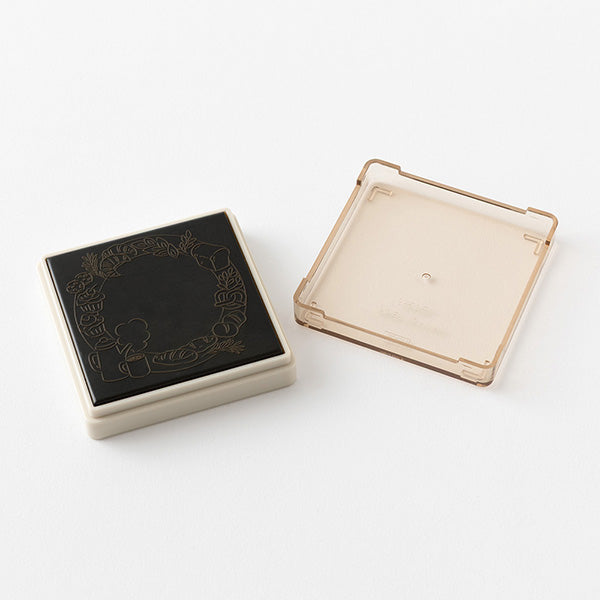 MIDORI Soft Color Paintable Pre-inked Oil Based Brown Ink Stamp