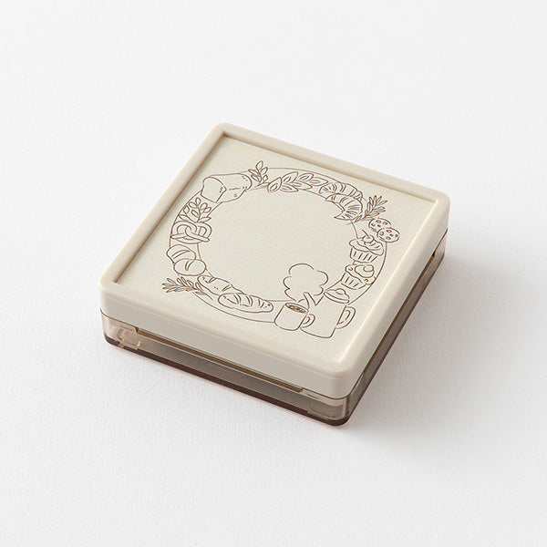 MIDORI Soft Color Paintable Pre-inked Oil Based Brown Ink Stamp