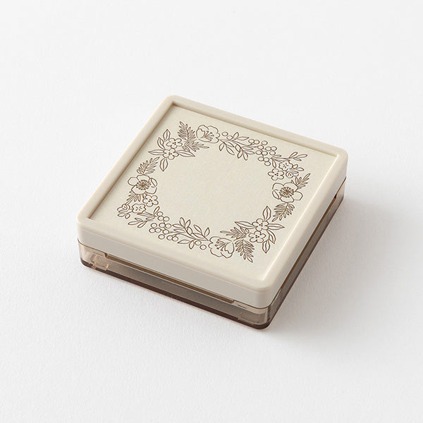 MIDORI Soft Color Paintable Pre-inked Oil Based Brown Ink Stamp
