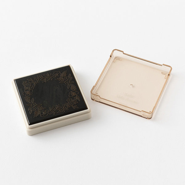 MIDORI Soft Color Paintable Pre-inked Oil Based Brown Ink Stamp
