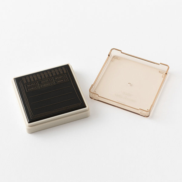 MIDORI Soft Color Paintable Pre-inked Oil Based Brown Ink Stamp