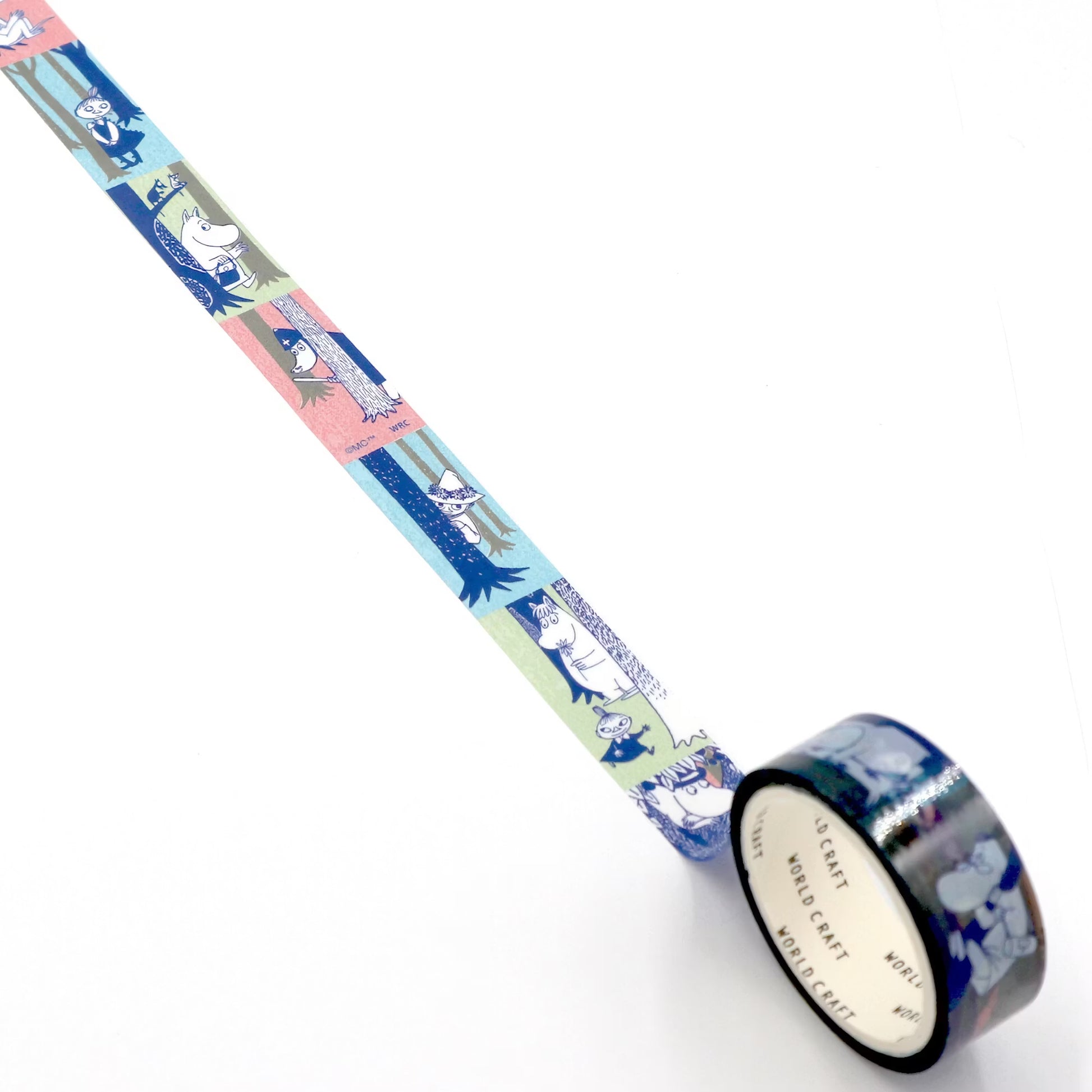 World Craft Moomin Characters Clear Film Masking Tape, 15mm x 5m