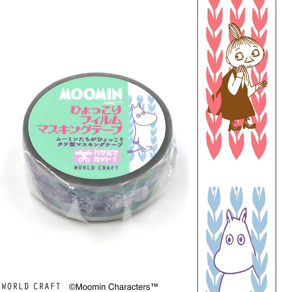 World Craft Moomin Characters Clear Film Masking Tape, 15mm x 5m