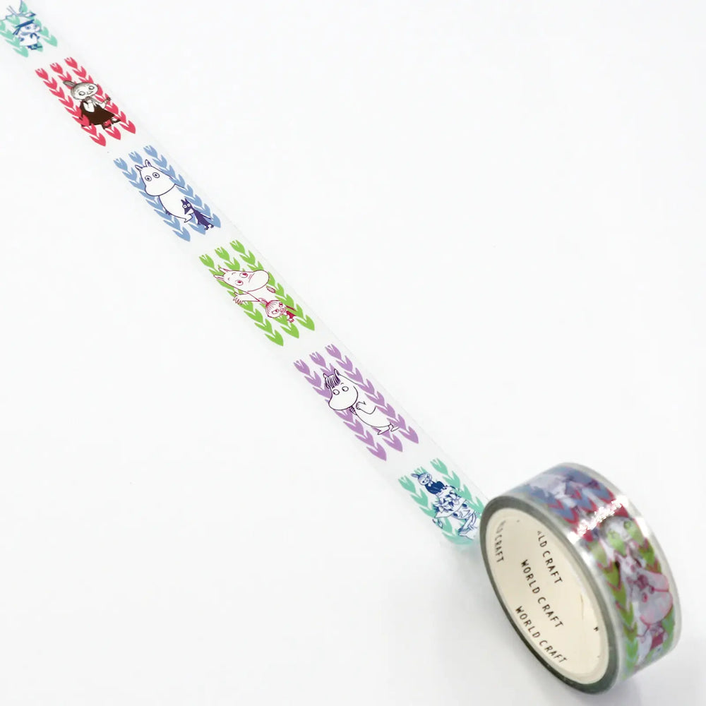 World Craft Moomin Characters Clear Film Masking Tape, 15mm x 5m