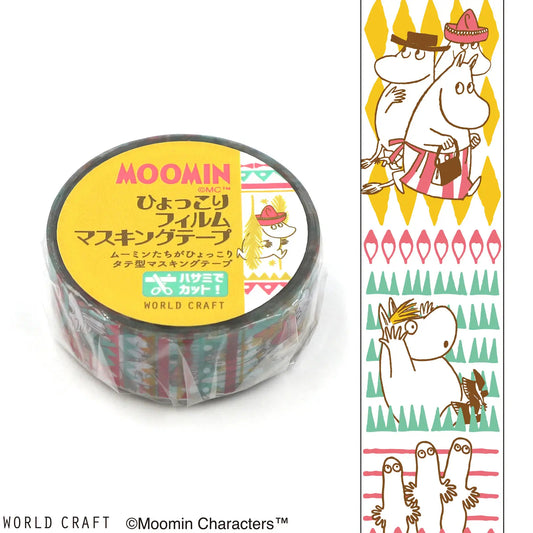 World Craft Moomin Characters Clear Film Masking Tape, 15mm x 5m