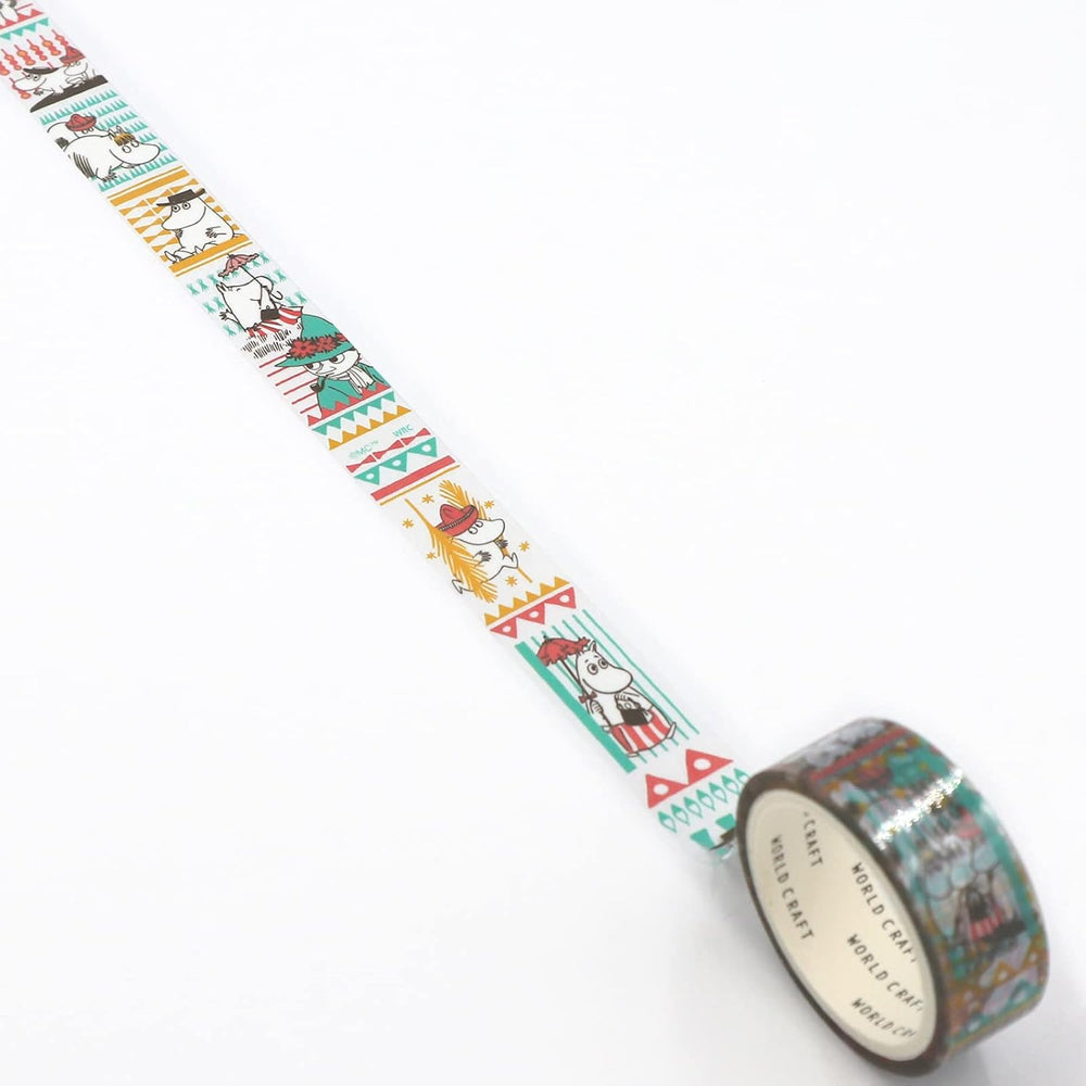 World Craft Moomin Characters Clear Film Masking Tape, 15mm x 5m