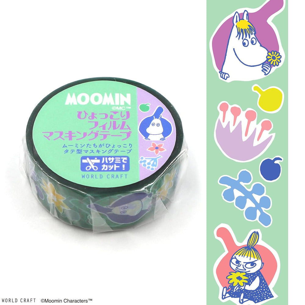 World Craft Moomin Characters Clear Film Masking Tape, 15mm x 5m