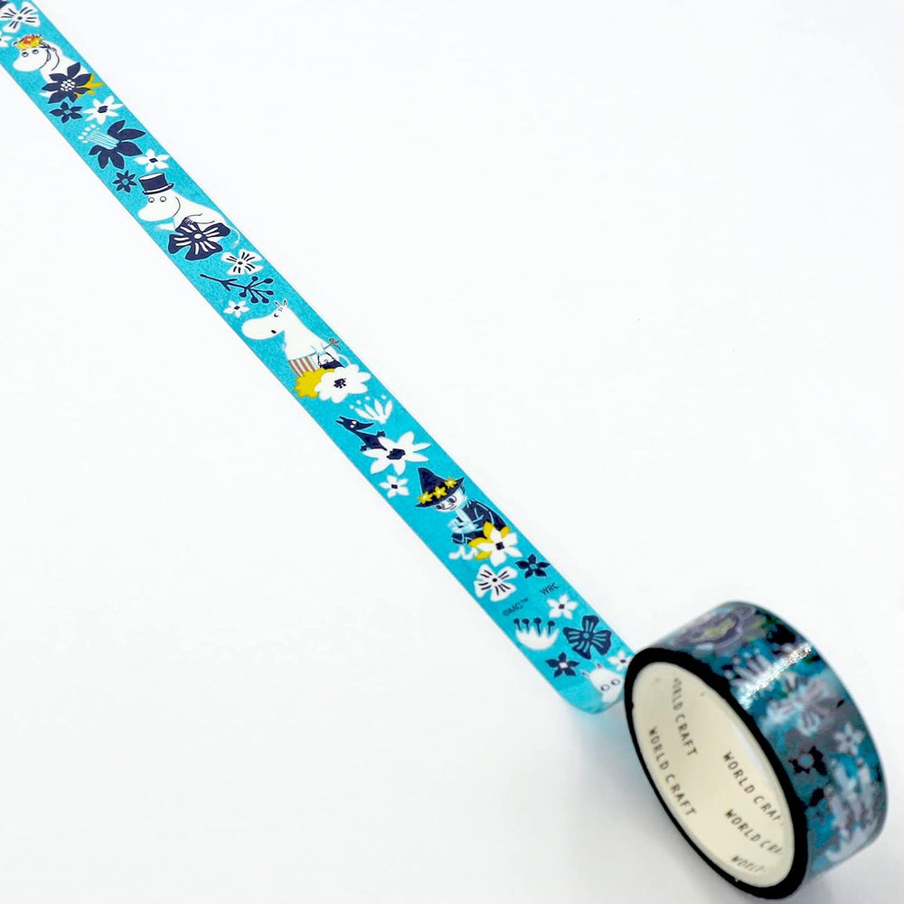 World Craft Moomin Characters Clear Film Masking Tape, 15mm x 5m