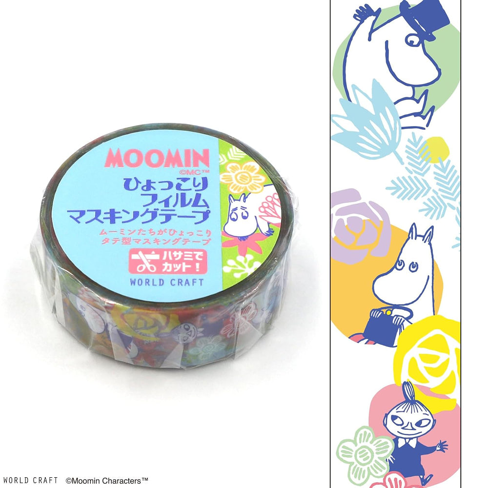 World Craft Moomin Characters Clear Film Masking Tape, 15mm x 5m