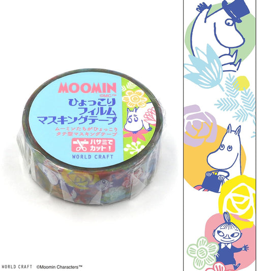 World Craft Moomin Characters Clear Film Masking Tape, 15mm x 5m
