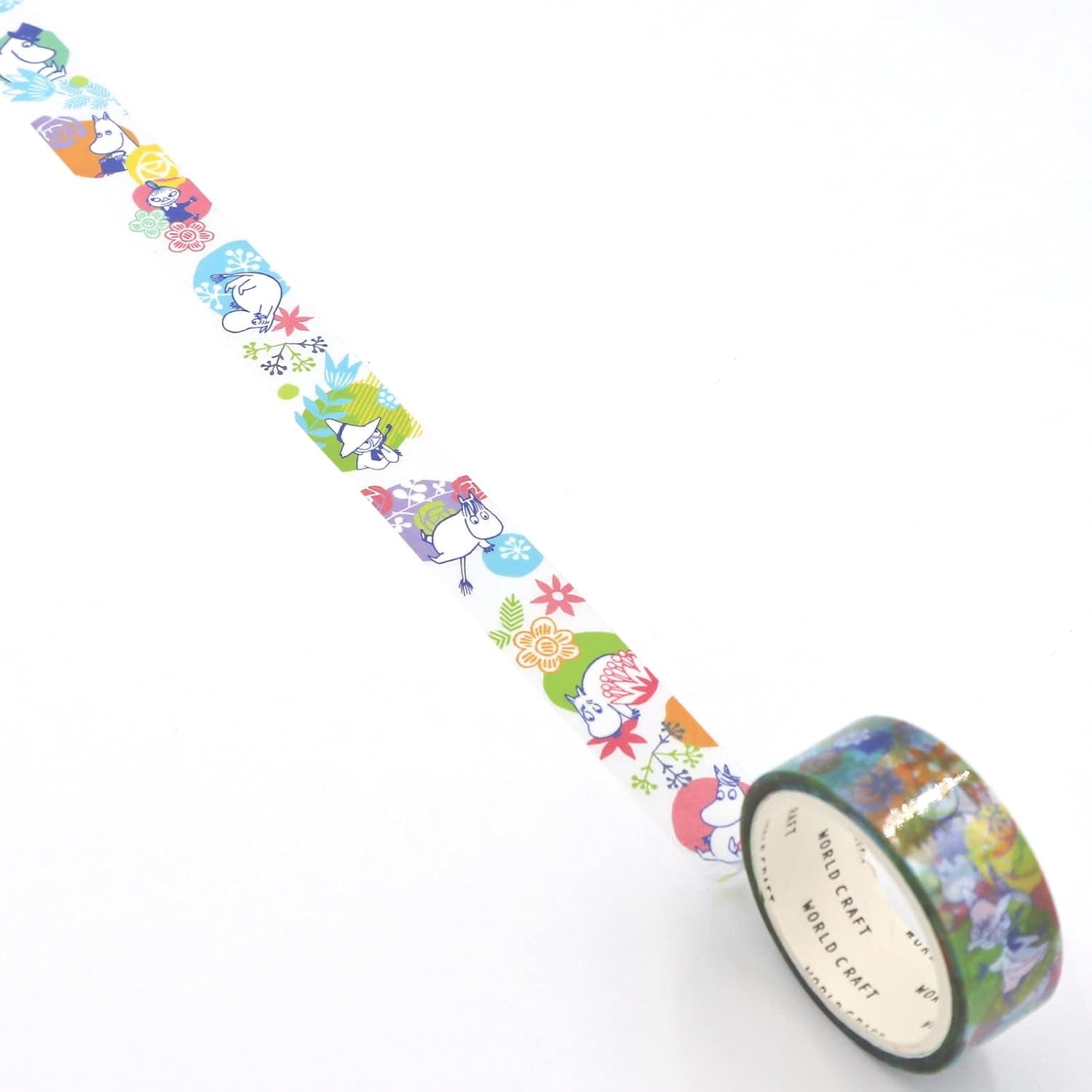 World Craft Moomin Characters Clear Film Masking Tape, 15mm x 5m