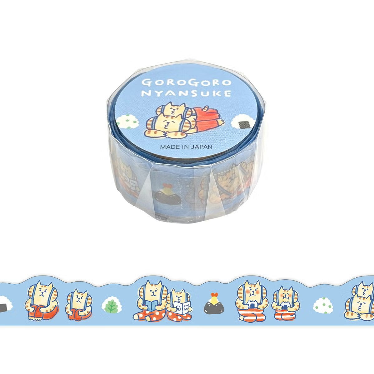 Mind Wave GOROGORO NYANSUKE Die Cut Japanese Washi Masking Tape, 18mm x 5m