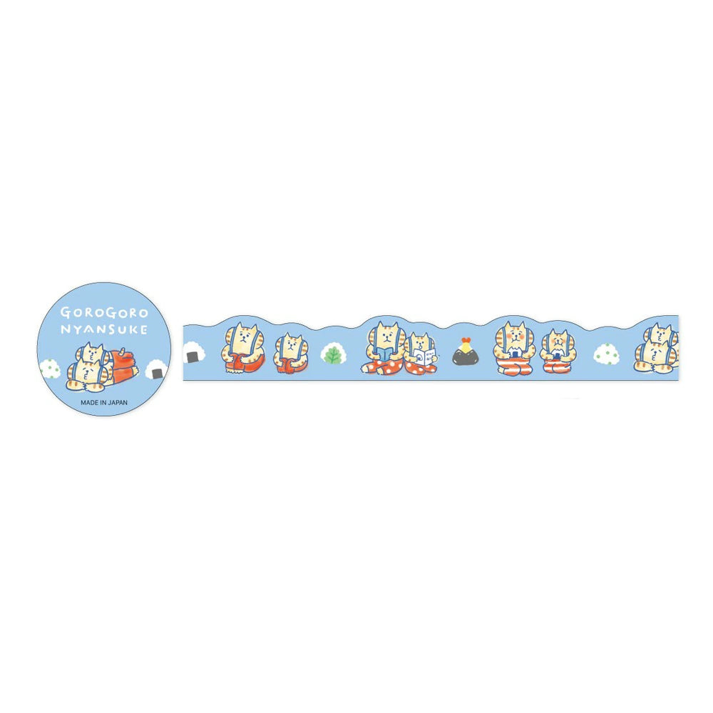 Mind Wave GOROGORO NYANSUKE Die Cut Japanese Washi Masking Tape, 18mm x 5m