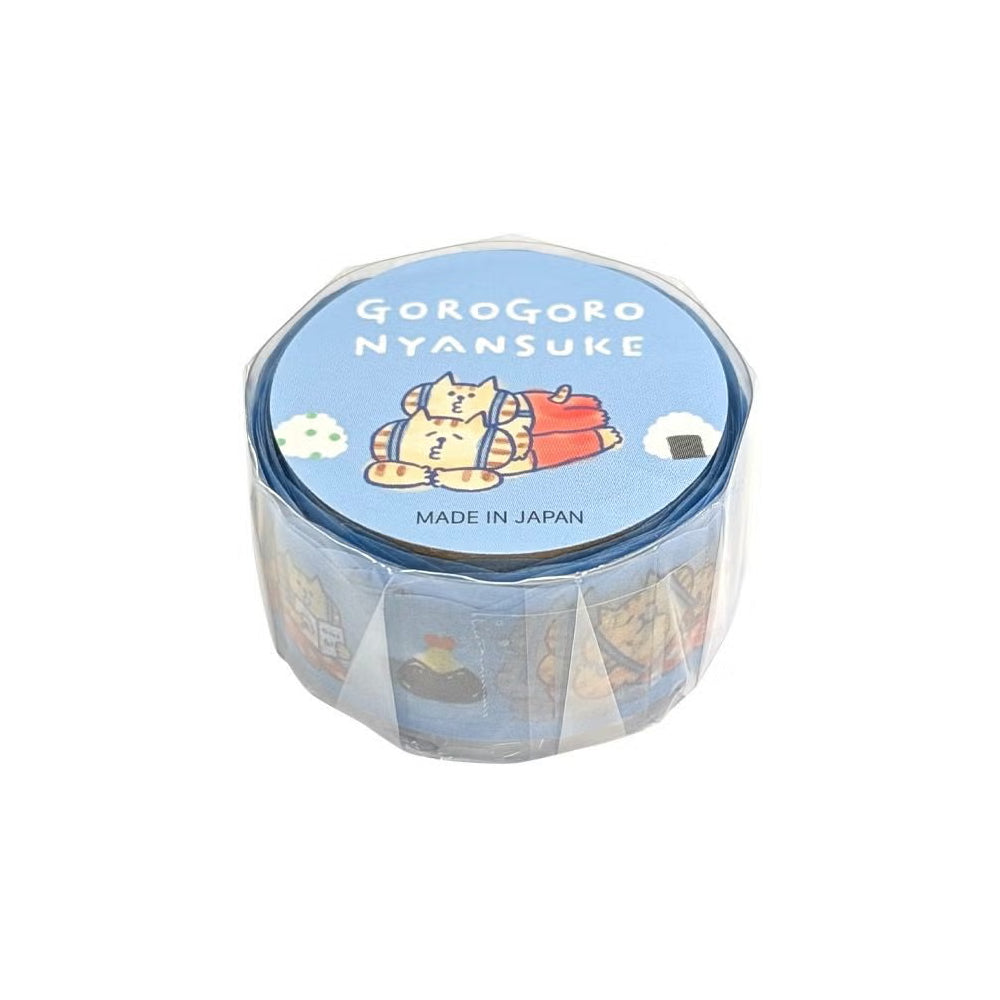 Mind Wave GOROGORO NYANSUKE Die Cut Japanese Washi Masking Tape, 18mm x 5m