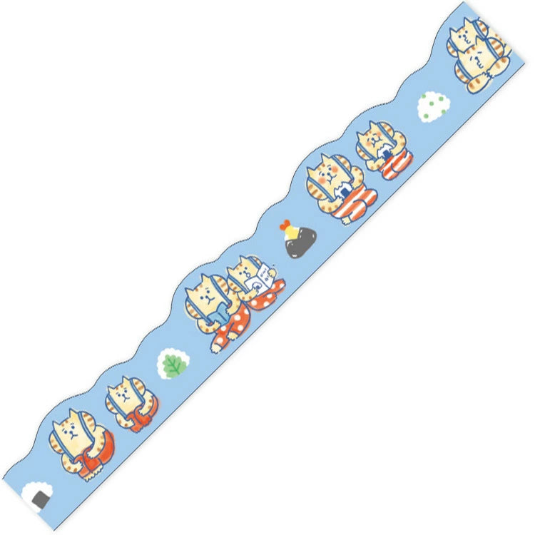 Mind Wave GOROGORO NYANSUKE Die Cut Japanese Washi Masking Tape, 18mm x 5m