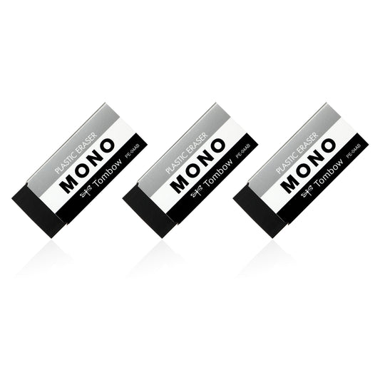 Tombow MONO Black Plastic Erasers (Pack of 3)