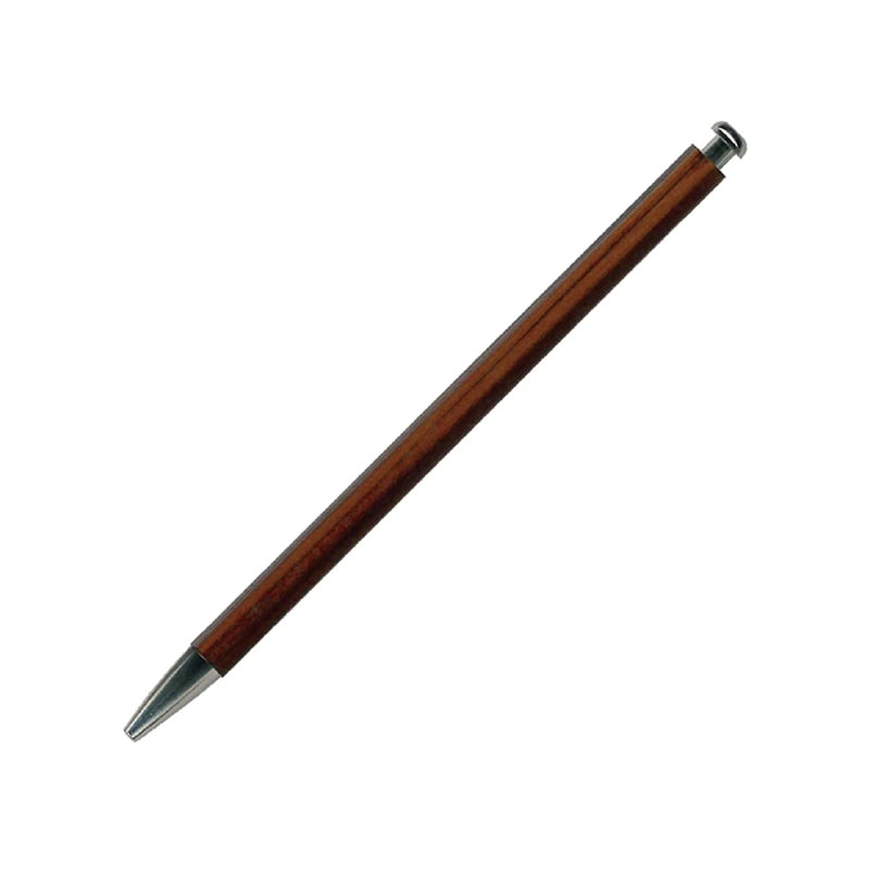Kita-Boshi 2.0mm Hexagon Axis Raw Lacquer Wooden Barrel Clutch Pencil, B Lead