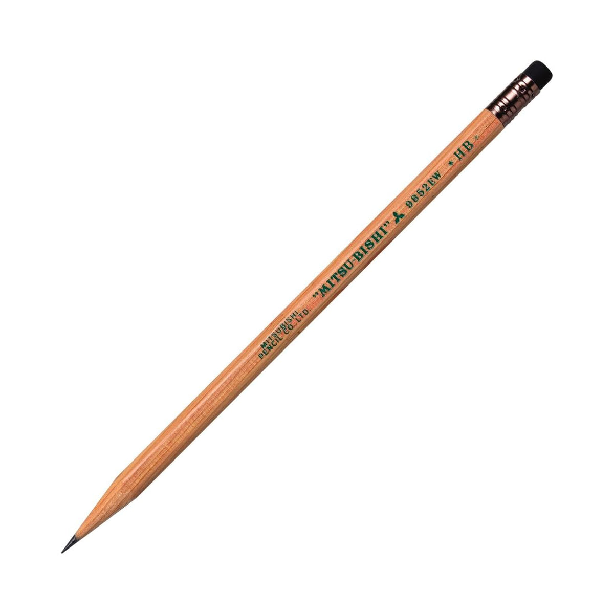 Uni 9852EW Hexagon Axis Eraser Tip Mitsu-Bishi Pencils (Pack of 12)