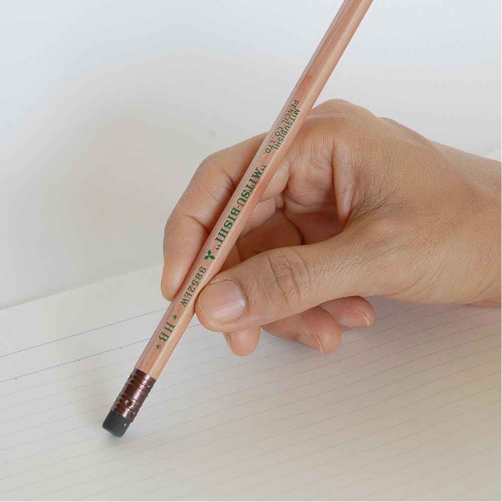Uni 9852EW Hexagon Axis Eraser Tip Mitsu-Bishi Pencils (Pack of 12)