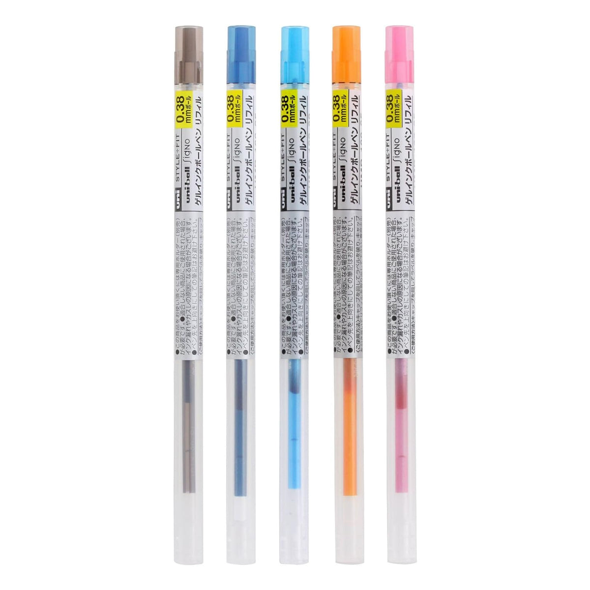 Uni STYLE FIT Signo 0.38mm Gel Ink Ballpoint Pen Refills (Pack of 5)