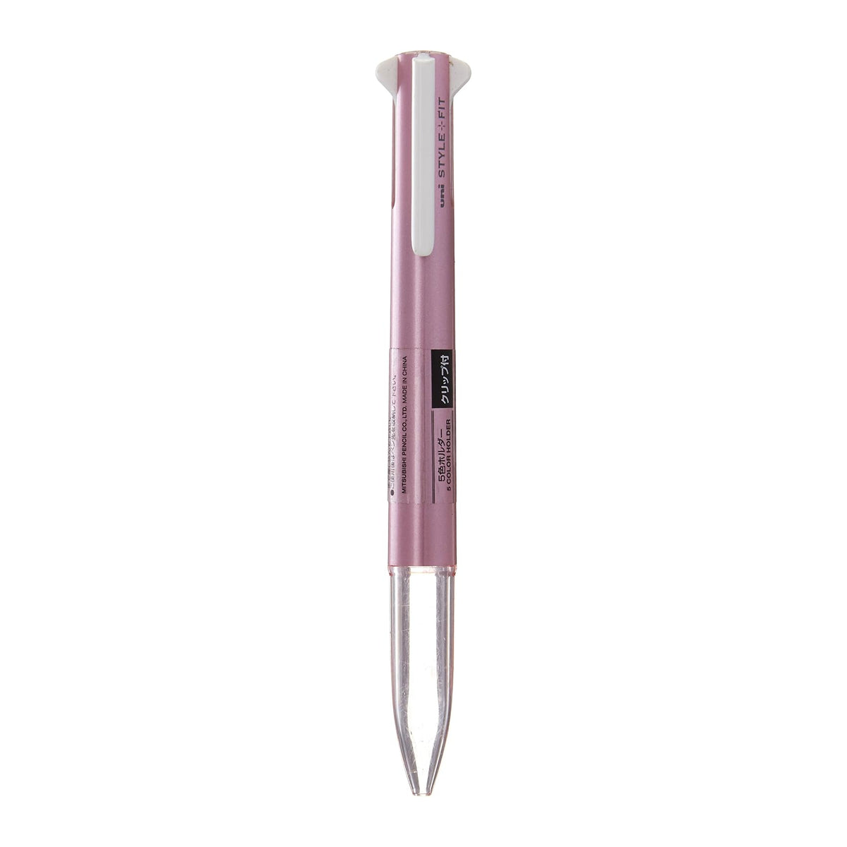 Uni STYLE FIT 5-Colour Metallic Pink Pen Body, 0.38mm Pen Refills (5pcs)