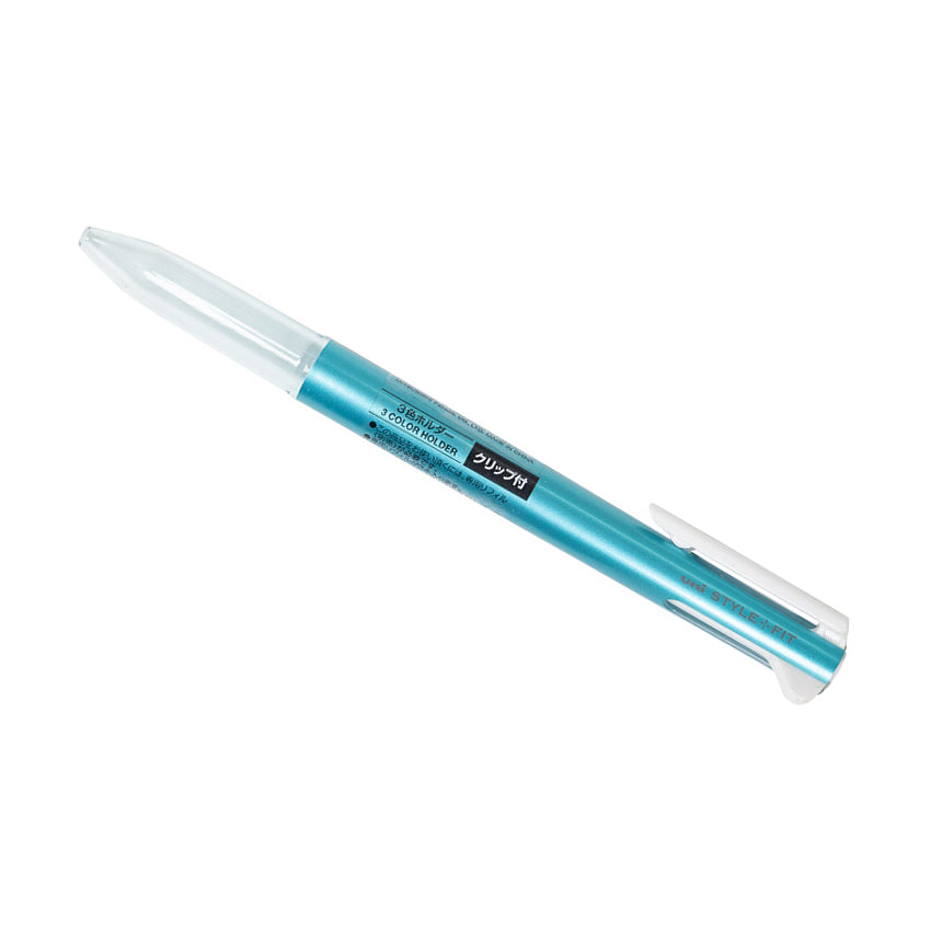 Uni STYLE FIT 5-Colour Metallic Blue Pen Body, 0.38mm Pen Refills (5pcs)