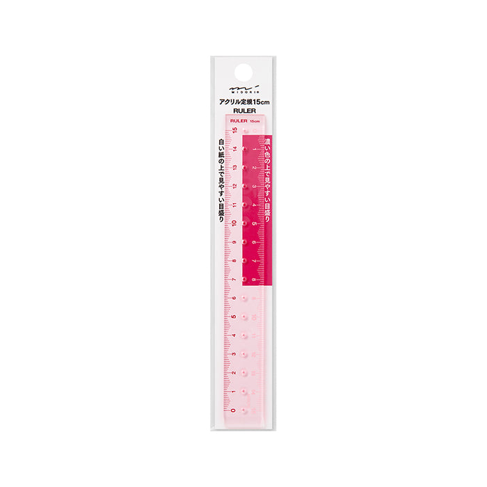 MIDORI Designphil Easy-to-read 15cm Ruler