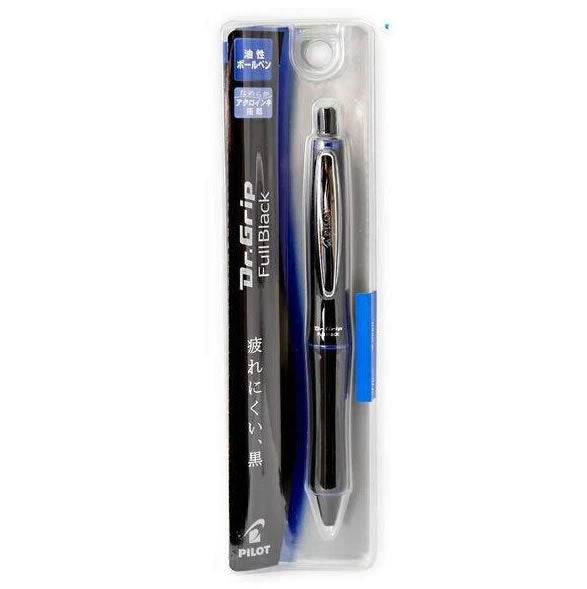 Pilot Dr.Grip FullBlack 0.7mm Black Ink Retractable Ballpoint Pen