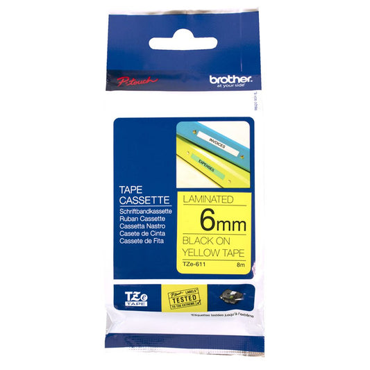 Brother Laminated 6mm x 8m Tape Cassette