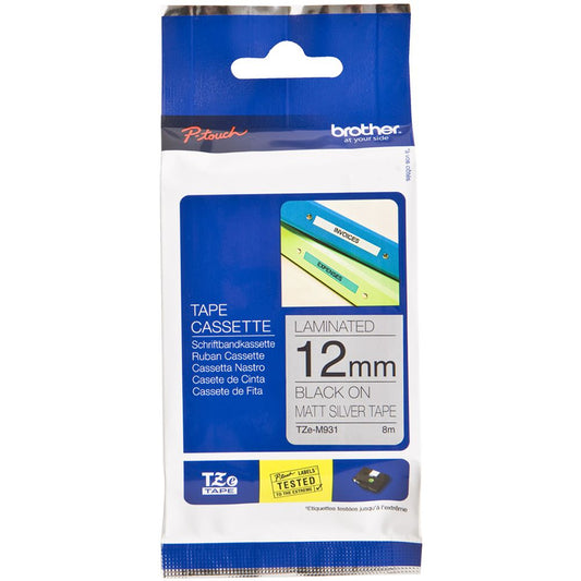 Brother 12mm x 8m Laminated Matt Tape Cassette